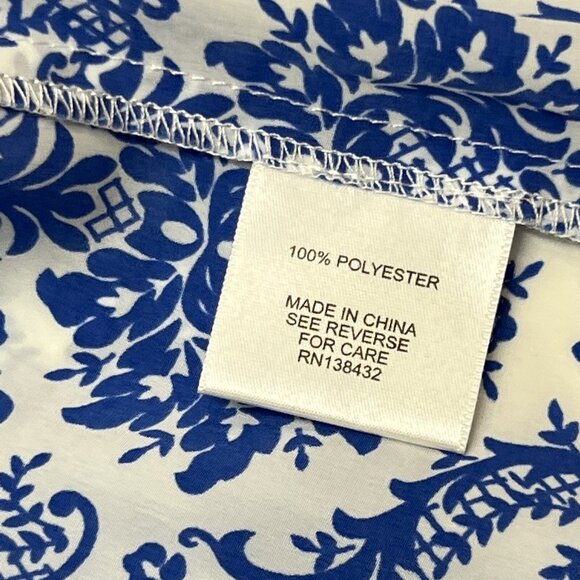 Modcloth Swim Bea & Do Kimono Womens M Cover Up Robe Open Front White Blue - Picture 8 of 8